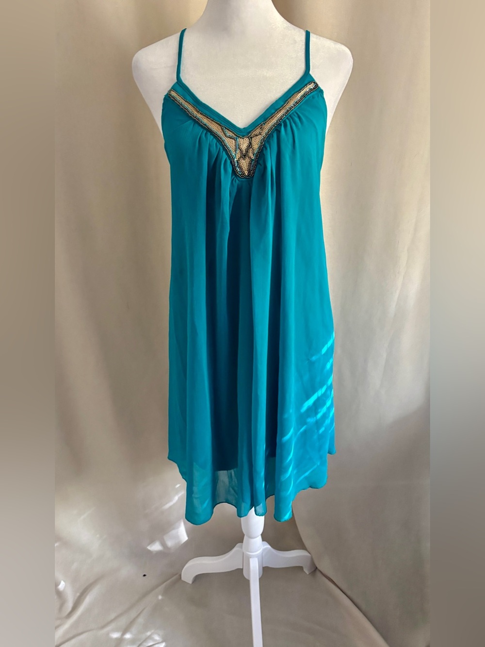 Dex 2000s-Style Jewel Detail Dress — Size XS